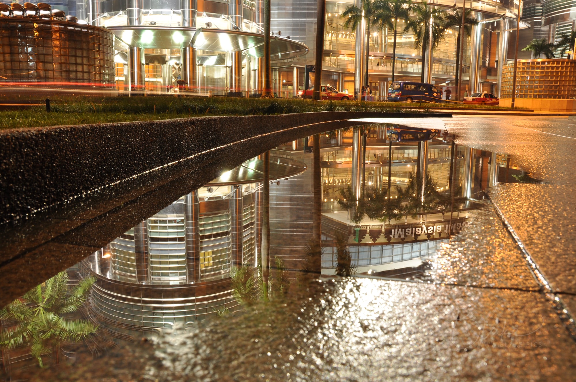 Reflections of the Petronas Towers, Kuala Lumpur, Malaysia
