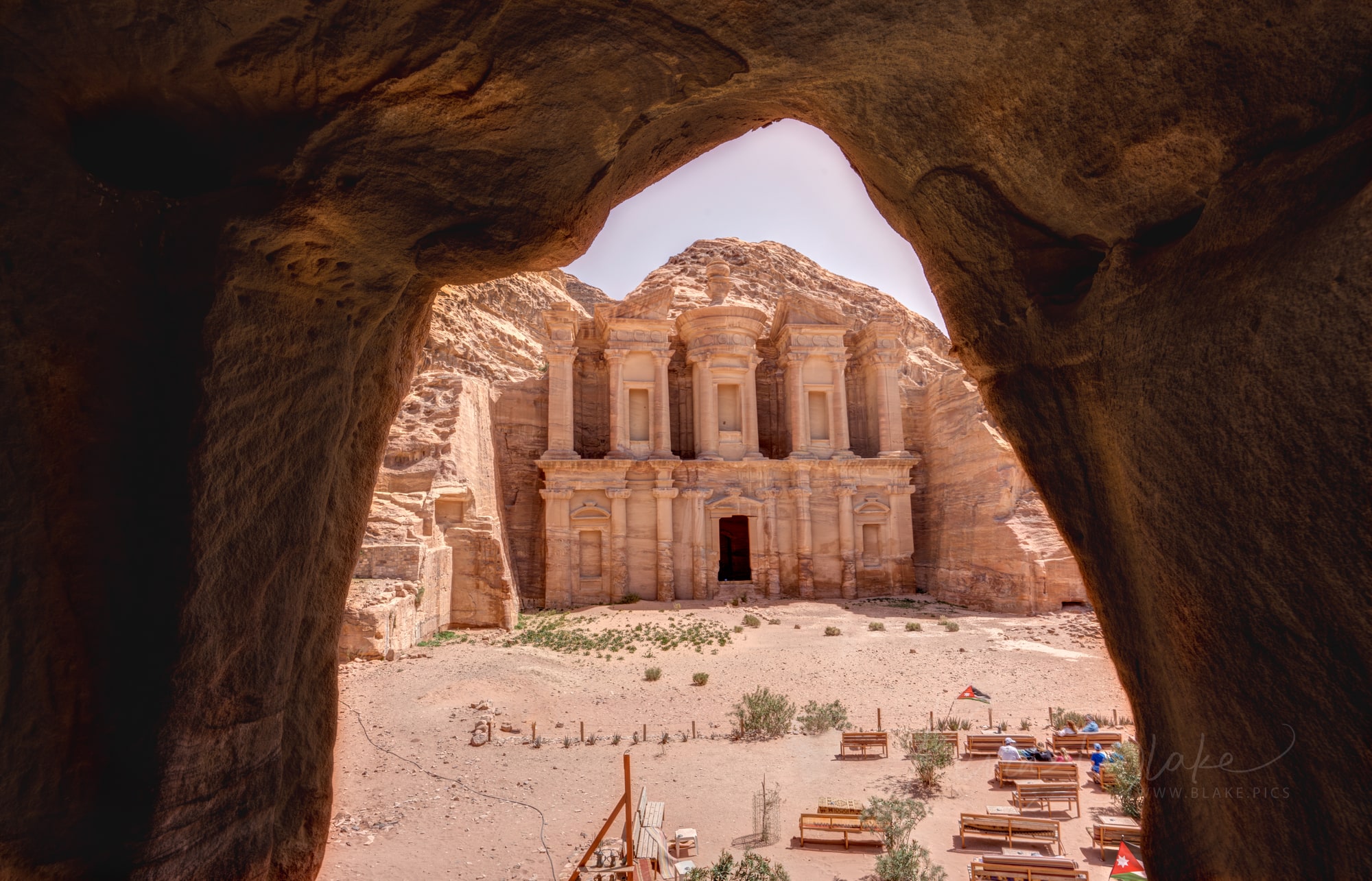 Petra Framing Of The Monestary Petra