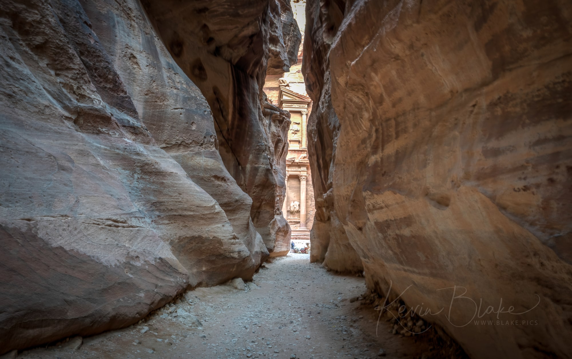 Petra View Of The Treasury From The Siq