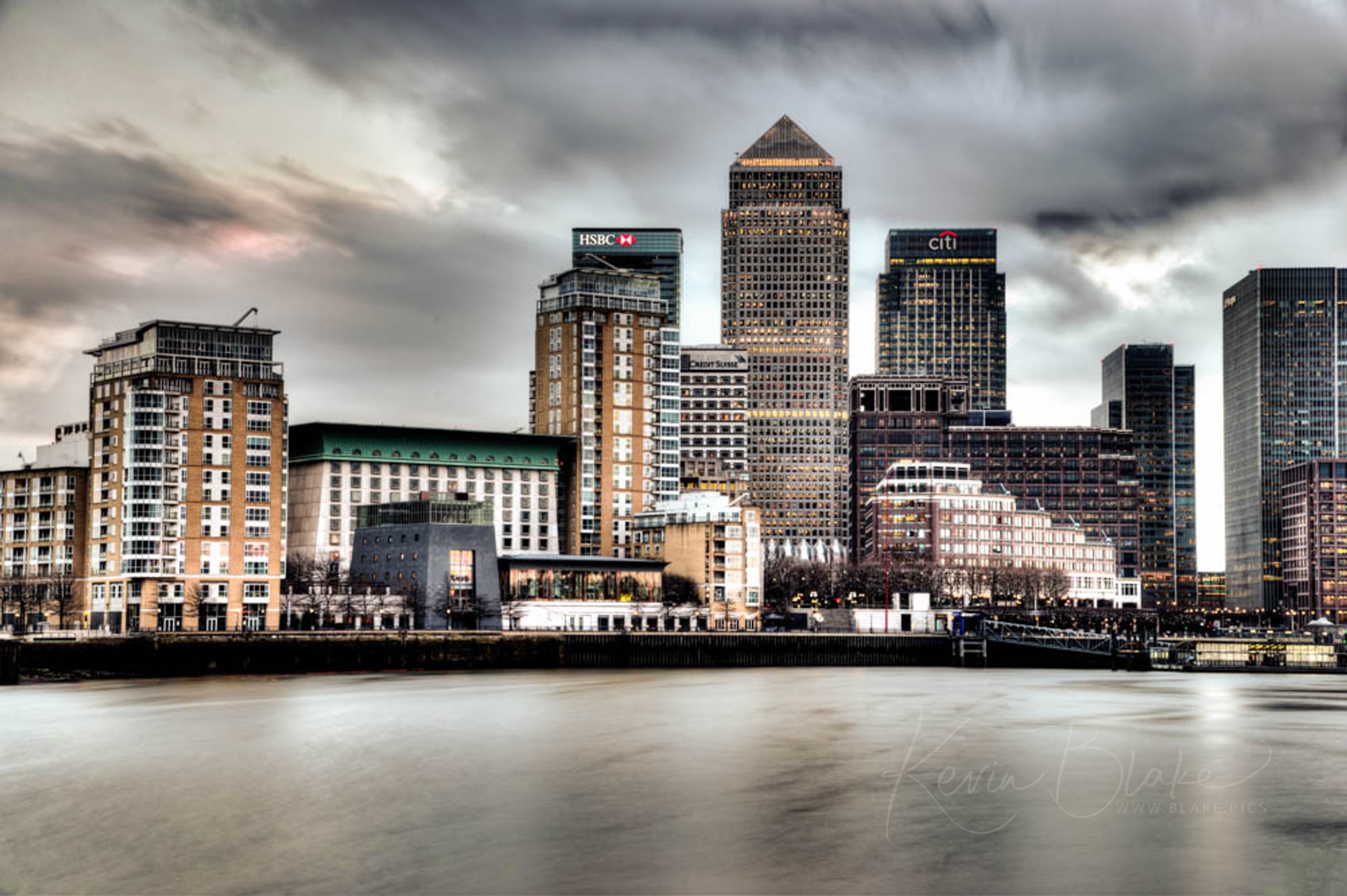 Canary Wharf at Sunset