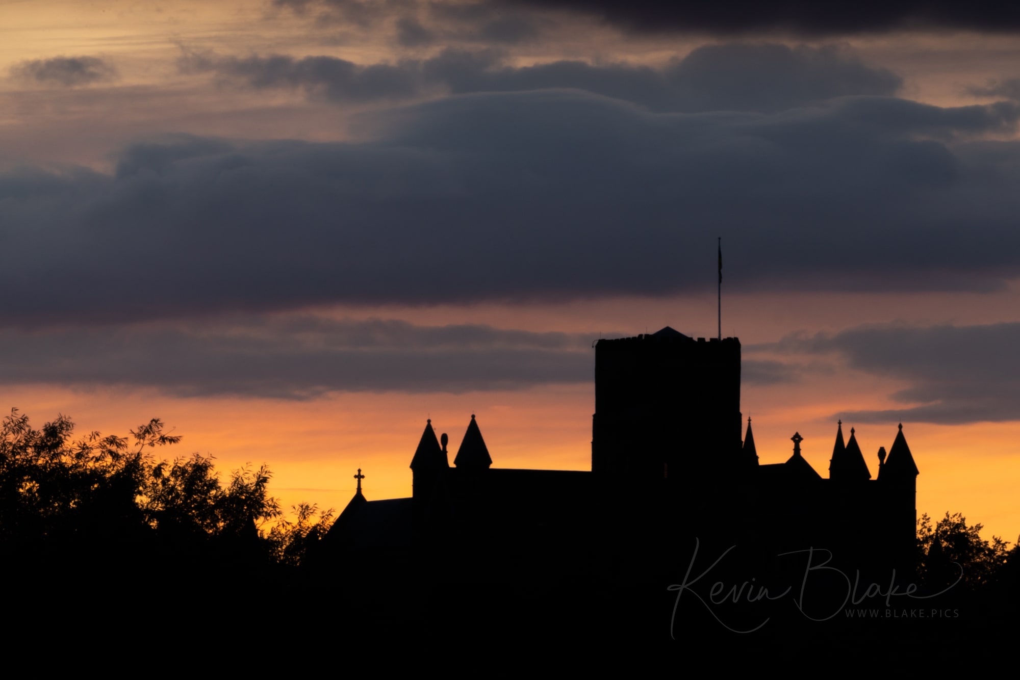 St Albans Abbey Sunset Shadow